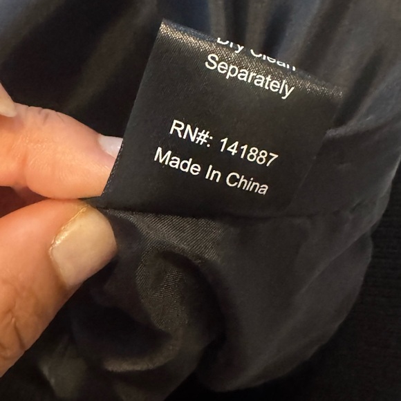 fab'rik Shimmering Black Bomber Jacket - Picture 8 of 8